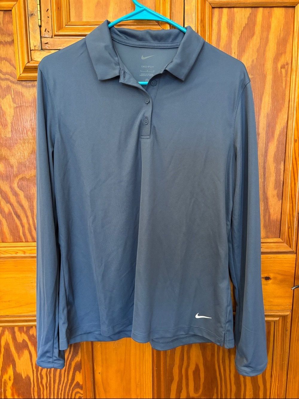 Nike Long Sleeve Polo Shirt - blue